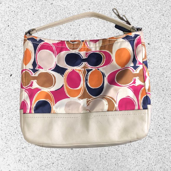 Coach Park Signature Hand Drawn Scarf Hobo with Matching Wallet - Picture 7 of 9